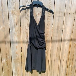 ❤️Studded black halter dress. Size S.